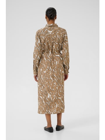 Kaffe Kleid KAmille Loose fit in Toasted Coconut Graphic Animal