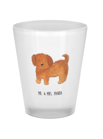 Mr. & Mrs. Panda Schnapsglas Hund Flauschig ohne Spruch in Transparent