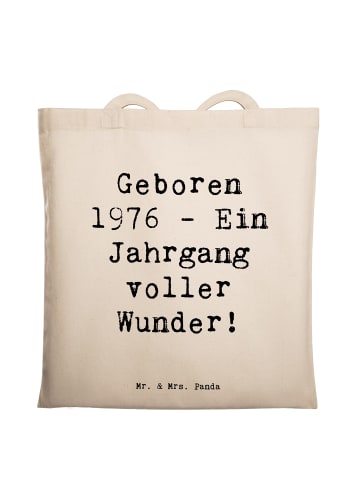Mr. & Mrs. Panda Shopping Tasche Spruch 1976 Geburtstag mit Spruch in Weiß