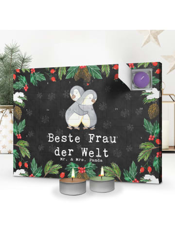 Mr. & Mrs. Panda Duftkerzen Adventskalender Pinguin Beste Frau d... in Kreidetafel