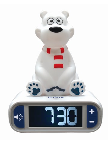 LEXIBOOK® Eisbär 3D-Nachtlicht-Wecker mit Soundeffekten