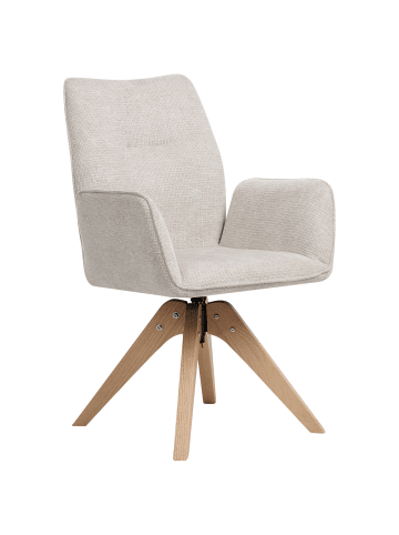 Beliani Esszimmerstuhl MOKENA in Beige/Braun - (W) 58 x (H) 90 x (L) 66 cm