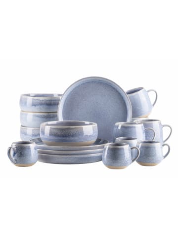 Mäser Frühstück Set, Steinzeug Aquata in Blau