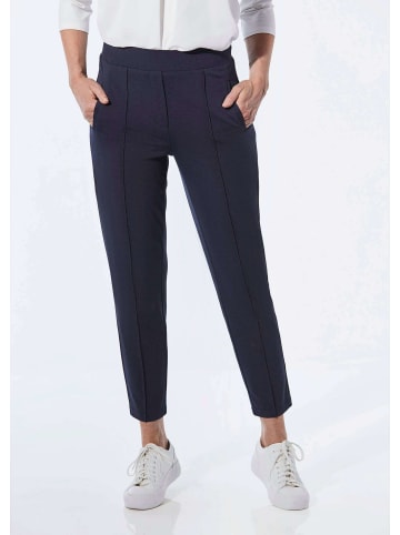 GOLDNER Kurzgröße:  Elegante 7/8-Schlupfhose SARA in marine