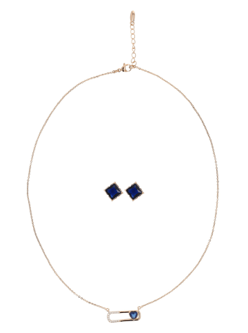 faina Women Jewelry Set in rose gold navy