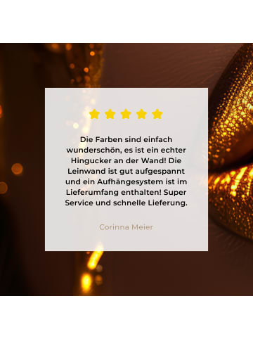 MuchoWow Leinwand bilder Goldenes Gesicht (BxH)