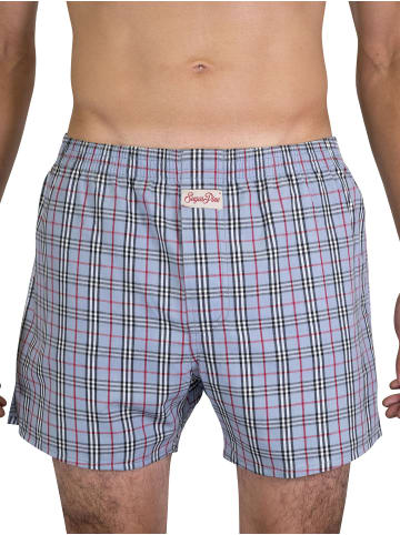 Sugar Pine Boxershorts Classic Check in Grau / Rot