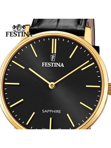 Festina Analog-Armbanduhr Festina Swiss Made schwarz mittel (ca. 39mm)