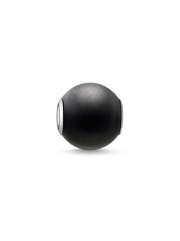 Thomas Sabo Bead Obsidian Mattiert in silberfarben, schwarz