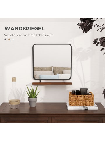 HOMCOM Wandspiegel in Schwarz 55L x 10B x 55,5H cm