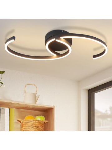 ZMH Deckenleuchte LED in Schwarz 24W Moderne 3000K Warmweiß Drehbare Flurlampe