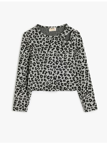 KOTON Bluse in Grau Gemustert