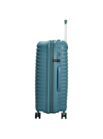 D&N Travel Line 4500+ - 4-Rollen-Trolley M 65 cm erw. (dunkelblau) in petrol