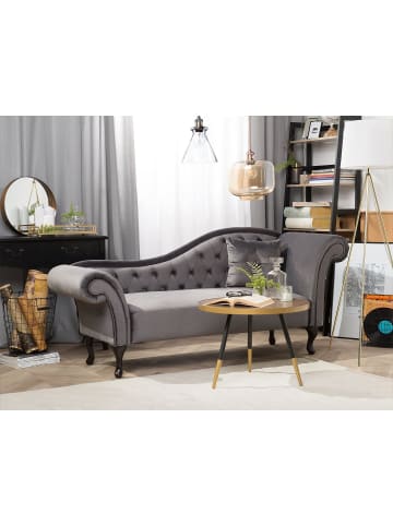 Beliani Chaiselongue LATTES in Grau - (W) 188 x (H) 87 x (L) 59 cm rechtsseitig