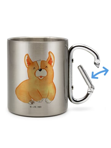 Mr. & Mrs. Panda Thermobecher Corgie ohne Spruch in Silber