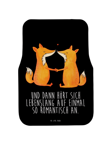 Mr. & Mrs. Panda Fahrer Autofußmatte Füchse Liebe mit Spruch in Schwarz