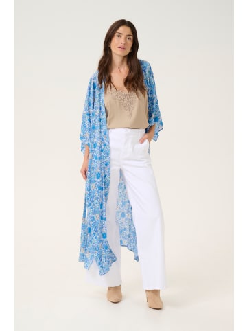 Cream Kimono CRYuki Loose fit in Small Flowers Blue