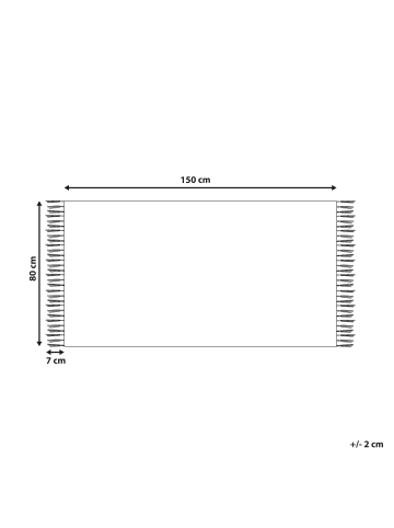 Beliani Kelim GARNI in Bunt/Rot/Beige - (W) 80 x (L) 150 cm