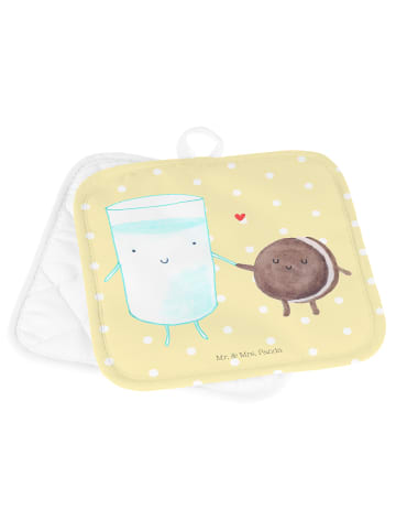 Mr. & Mrs. Panda Topflappen Milch Keks ohne Spruch in Gelb Pastell