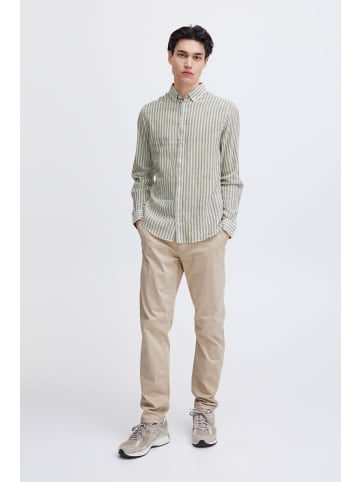 CASUAL FRIDAY Langarmhemd CFAnton LS BD striped linen mix shirt in Grün