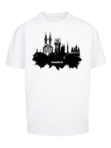 F4NT4STIC T-Shirt Cities Collection - Munich skyline in weiß
