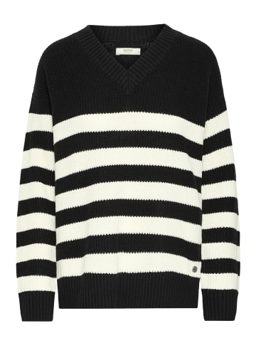 Oxmo V-Ausschnitt-Pullover OXKALA in Schwarz