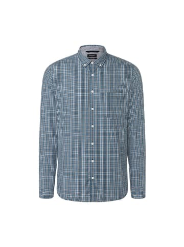 März Hemd in blau grau