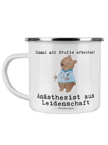 Mr. & Mrs. Panda Kaffeebecher Anästhesist Leidenschaft mit Spruch in Weiß