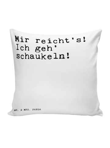 Mr. & Mrs. Panda kuschelkissen 40x40 Mir reicht's! Ich geh'... m... in Weiß