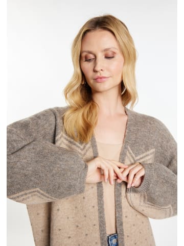 VIRITA Women Cardigan in Beige Mehrfarbig