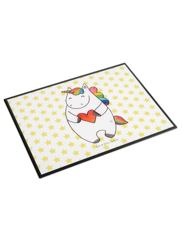 Mr. & Mrs. Panda schreibtischunterlage Einhorn Herz ohne Spruch in Weiß