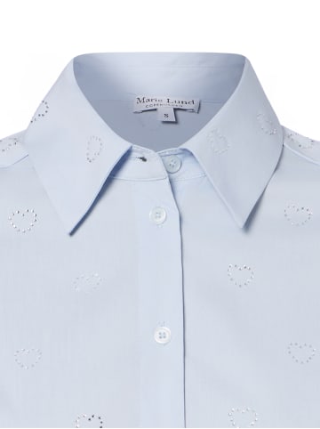 Marie Lund Bluse in hellblau silber - 0001