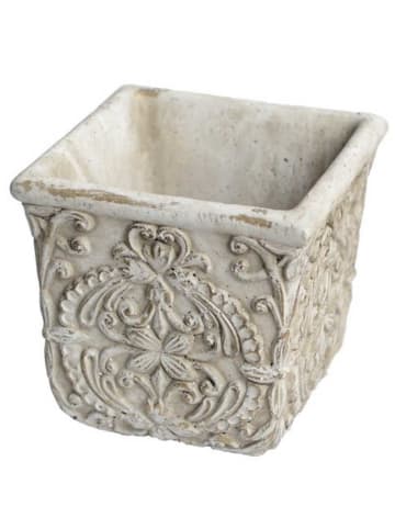 AltoBelli Blumentopf PERUGIA Beige Grau Zement Eckig 15x13 cm