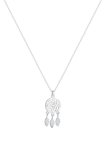 Elli Halskette 925 Sterling Silber Boho, Feder, Traumfänger in Silber
