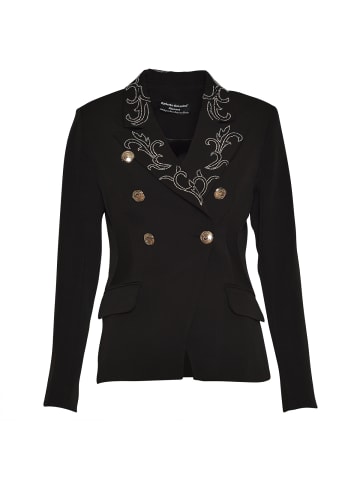 Roberto Geissini Lilie Ornament Blazer Schwarz
