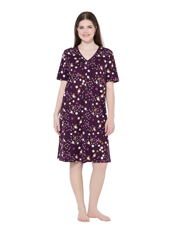 Ulla Popken Nachthemd in traubenrot
