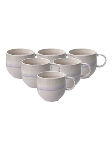 like. by Villeroy & Boch 6er Set Henkelbecher Perlemor Sand 290 ml in beige