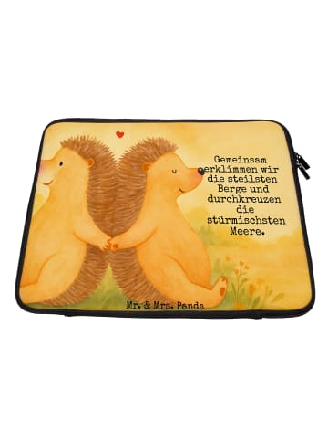 Mr. & Mrs. Panda Laptop Sleeve Igel händchenhaltend Design mit S... in Weiß