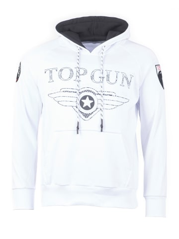 TOP GUN Hoodie Defend TG20193010 in white