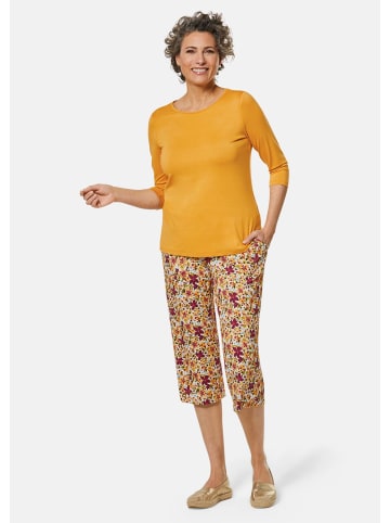 GOLDNER Kurzgröße:  Attraktive Druckhose Louisa mit weichem Fall in bunt / geblümt