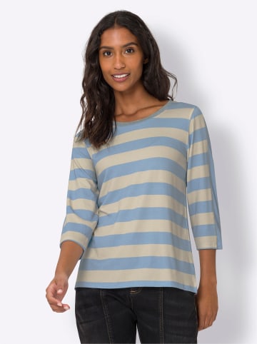 Heine 3/4-Arm-Shirt in eisblau-elfenbein-geringelt