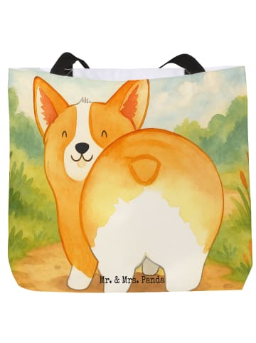 Mr. & Mrs. Panda Shopper Corgi Po Design ohne Spruch in Weiß