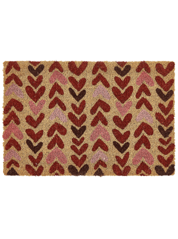 Beliani Fußmatte TIMOLAN in /Rot/Rosa - (W) 60 x (L) 40 cm