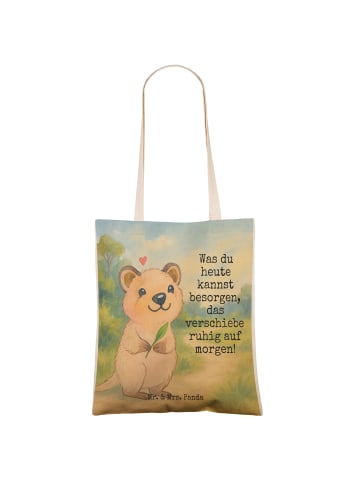 Mr. & Mrs. Panda shopping bag Quokka Happy Design mit Spruch in Weiß