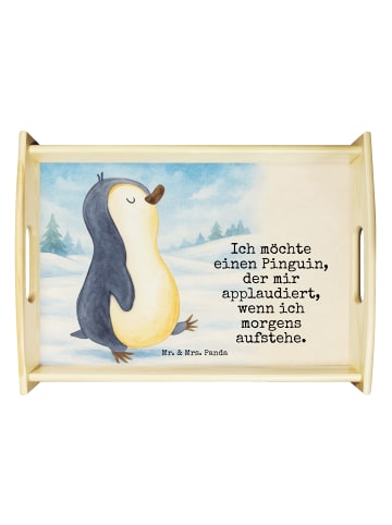 Mr. & Mrs. Panda teetablett Pinguin mHerzieren Design mit Spruch in Weiß