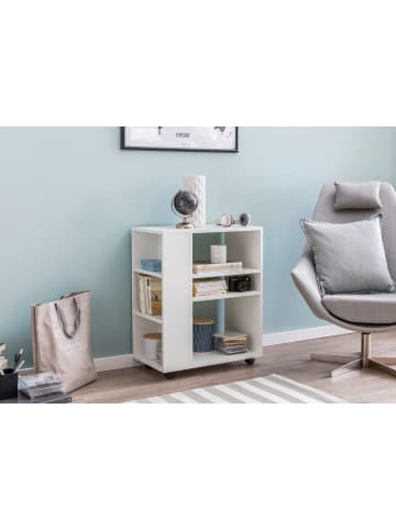 FineBuy Bücherregal in Weiß / Spanplatte / 60x35x75