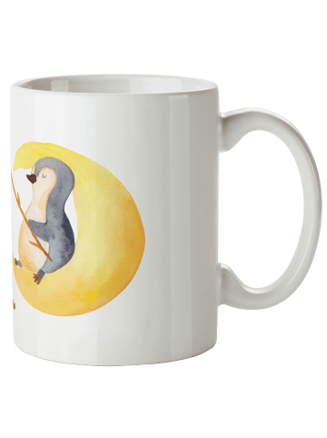 Mr. & Mrs. Panda Riesentasse Pinguin Mond ohne Spruch in Weiß