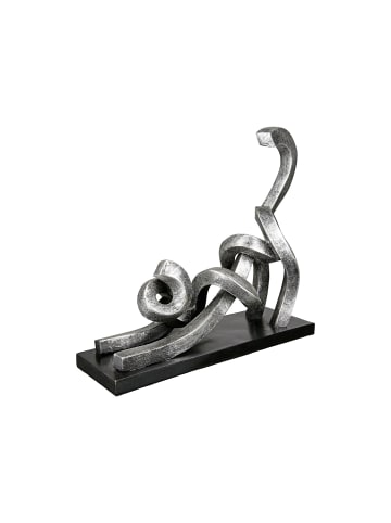 GILDE Skulptur Stretching silberfarben - (H) 29 cm