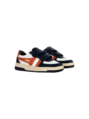 Gola Hawk Strap Kinder-Sneaker aus Leder Weiß