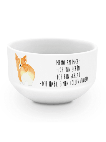 Mr. & Mrs. Panda salatschälchen Corgi Po mit Spruch in Weiß